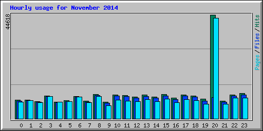 Hourly usage for November 2014