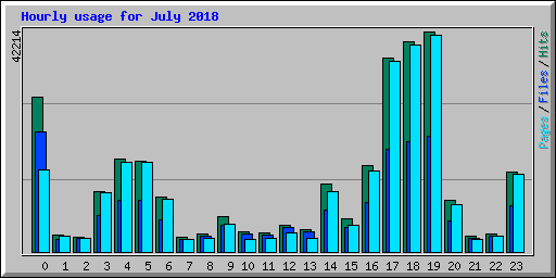 Hourly usage for July 2018