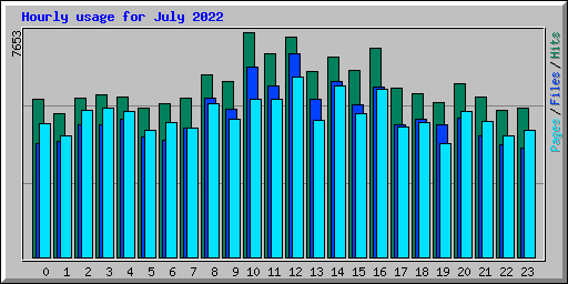Hourly usage for July 2022