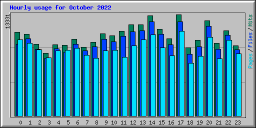 Hourly usage for October 2022