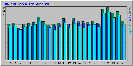 Hourly usage for June 2023