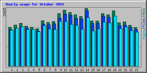 Hourly usage for October 2023