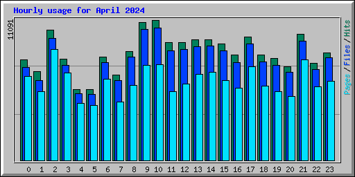 Hourly usage for April 2024