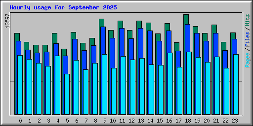 Hourly usage for September 2025