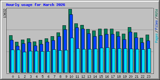 Hourly usage for March 2026