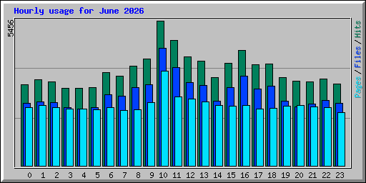 Hourly usage for June 2026