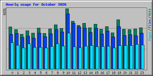 Hourly usage for October 2026